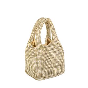 Nas Bag Kadın Çapraz  ve El Çantası  Gold Diamond Altın Taşlı Şık  Askılı Çanta