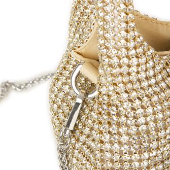 Nas Bag Kadın Çapraz  ve El Çantası  Gold Diamond Altın Taşlı Şık  Askılı Çanta