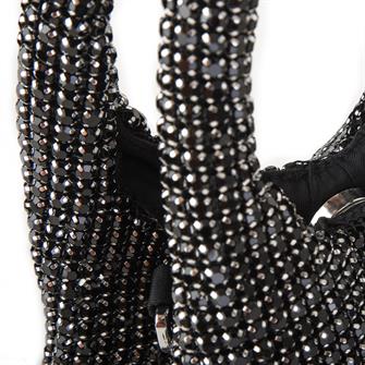 Nas Bag Kadın Çapraz  ve El Çantası Siyah White Diamond Siyah Taşlı Şık  Askılı Çanta