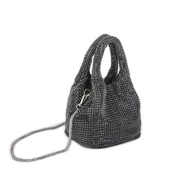 Nas Bag Kadın Çapraz  ve El Çantası Siyah White Diamond Siyah Taşlı Şık  Askılı Çanta