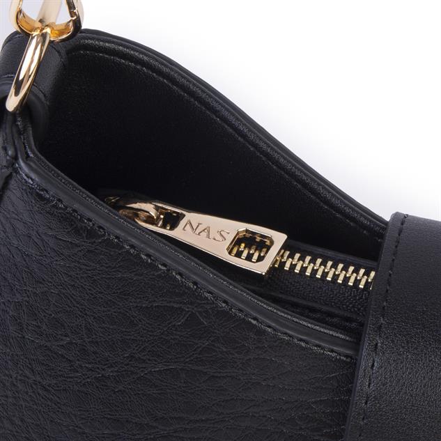 Nas Bag Kadın Oval Omuz ve Çapraz Çanta Siyah Victoria