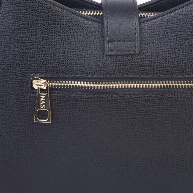 Nas Bag Kadın Oval Omuz ve Çapraz Çanta Siyah Liza
