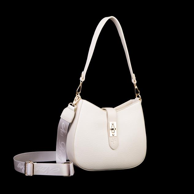 Nas Bag Kadın Oval Omuz ve Çapraz Çanta Krem Victoria