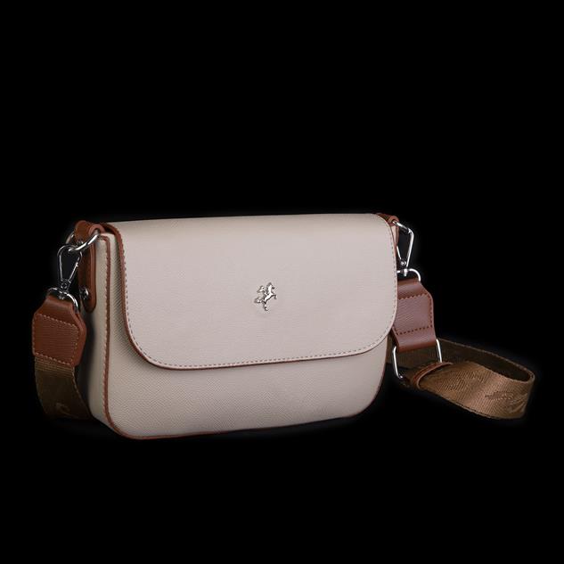 Nas Bag Kadın Postacı Çantası Çift Askılı Kum Taba  Açelya  (22x16x5 cm)