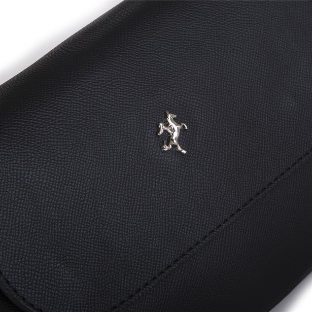 Nas Bag Kadın Postacı Çantası Çift Askılı Siyah Açelya (22x16x5 cm)