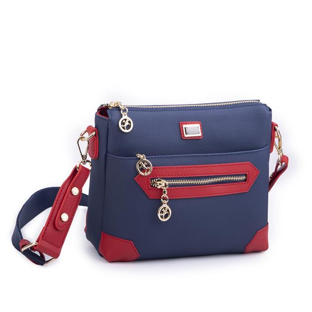 Nas Bag Kadın Postacı Çapraz Çanta Lacivert Lacst (en 25 cm ; boy 22 cm )