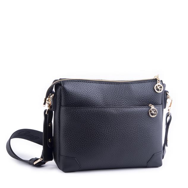 Nas Bag Kadın Postacı Çapraz Çanta Siyah Natural  (en 25 cm ;boy 22 cm )