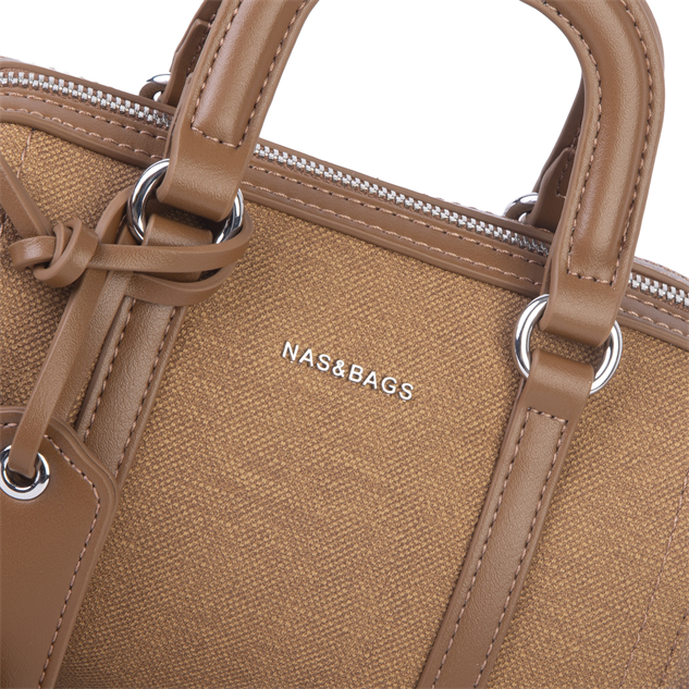 Nas Bag Kadın Premium Mini 2li set El Omuz ve Çapraz Çanta ile Cüzdan Seti Taba 
