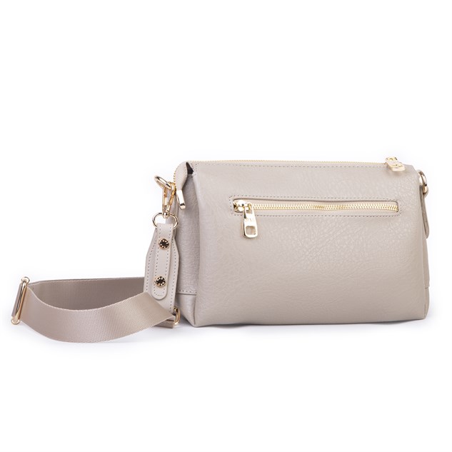 Nas Bag Kadın Sade Günlük Postacı Çantası ( 25x16 cm) Kum Victoria