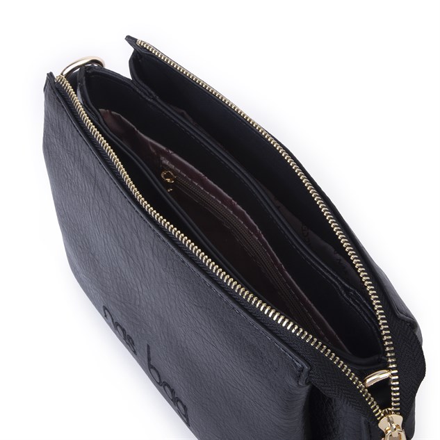 Nas Bag Kadın Sade Günlük Postacı Çantası ( 25x16 cm) Siyah Victoria