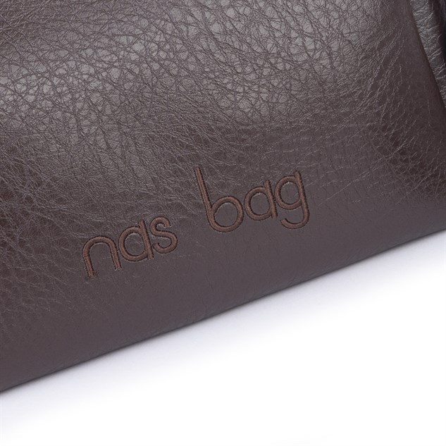 Nas Bag Kadın Sade Günlük Postacı Çantası ( 25x16 cm) Kahve Victoria