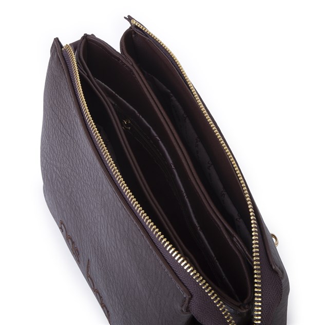 Nas Bag Kadın Sade Günlük Postacı Çantası ( 25x16 cm) Kahve Victoria