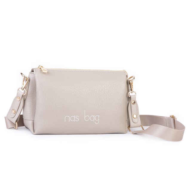 Nas Bag Kadın Sade Günlük Postacı Çantası ( 25x16 cm) Kum Victoria