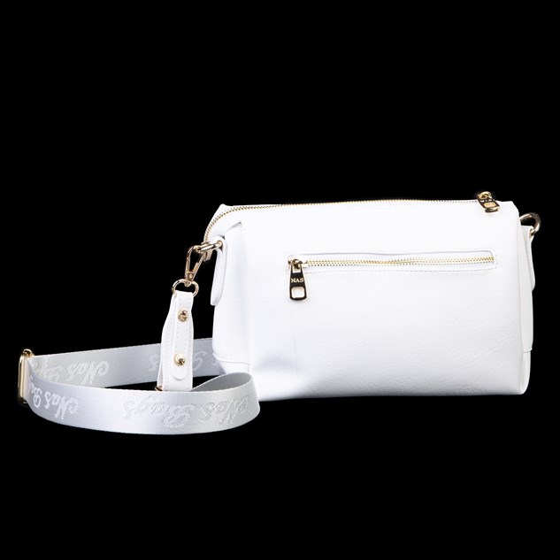Nas Bag Kadın Sade Günlük Postacı Çantası ( 25x16 cm) Beyaz Victoria