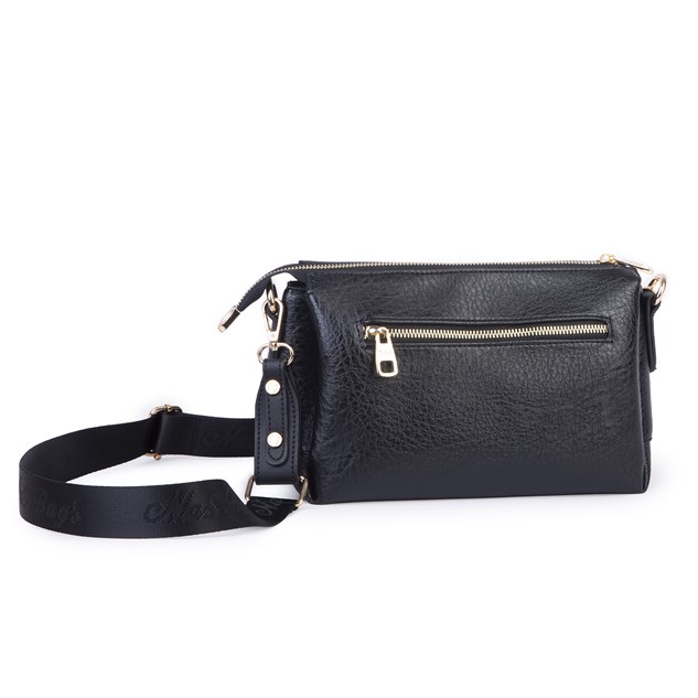Nas Bag Kadın Sade Günlük Postacı Çantası ( 25x16 cm) Siyah Victoria