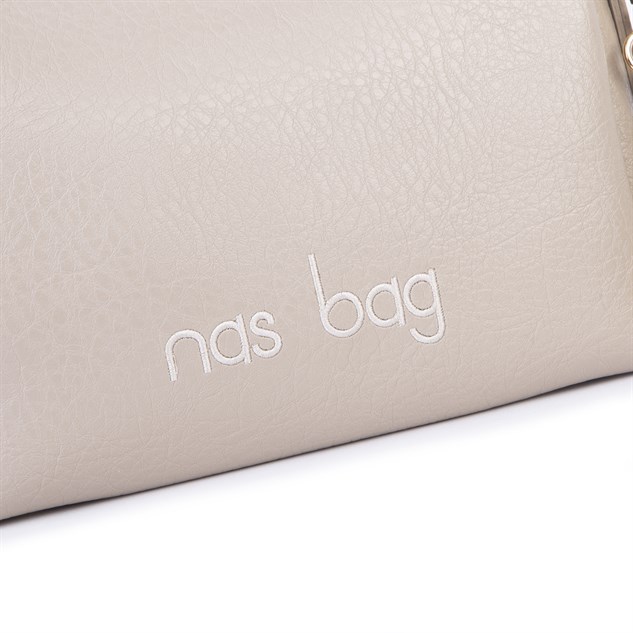 Nas Bag Kadın Sade Günlük Postacı Çantası ( 25x16 cm) Kum Victoria