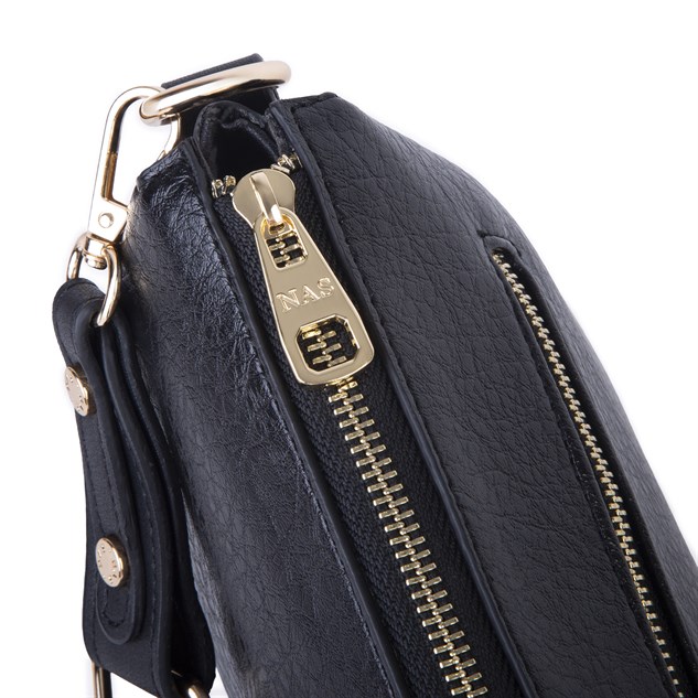 Nas Bag Kadın Sade Günlük Postacı Çantası ( 25x16 cm) Siyah Victoria