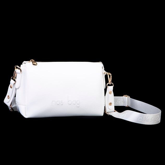 Nas Bag Kadın Sade Günlük Postacı Çantası ( 25x16 cm) Beyaz Victoria