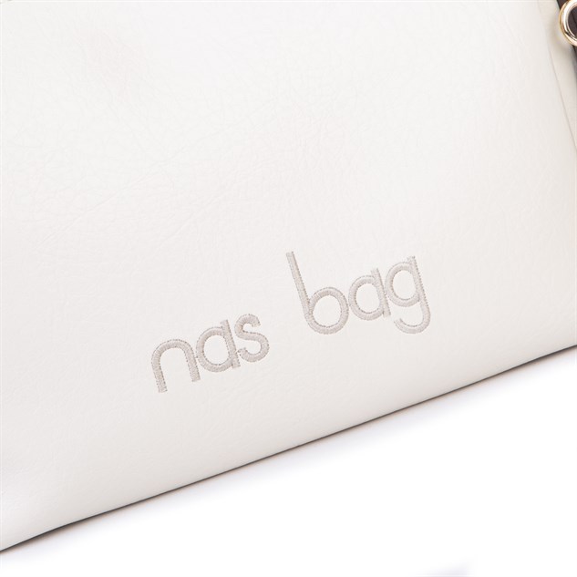 Nas Bag Kadın Sade Günlük Postacı Çantası ( 25x16 cm) Krem Kahve Victoria
