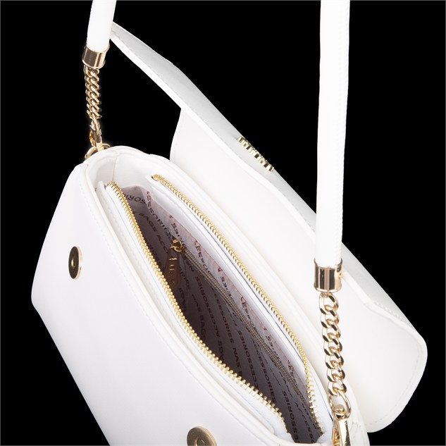 Nas Bag Kadın Sade Şık Omuz ve Çapraz Çanta (en 24 cm ;boy 12 cm ) Beyaz