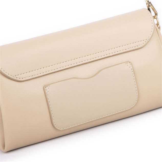 Nas Bag Kadın Sade Şık Omuz ve Çapraz Çanta (en 24 cm ;boy 12 cm ) Kum