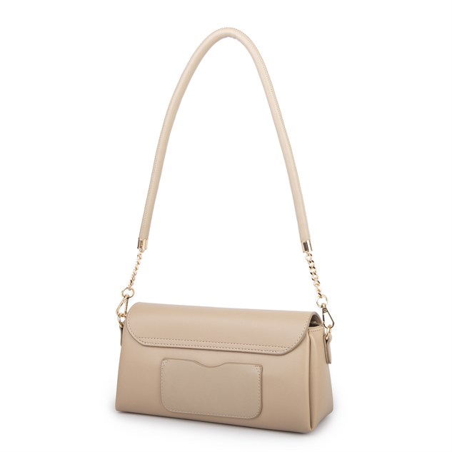 Nas Bag Kadın Sade Şık Omuz ve Çapraz Çanta (en 24 cm ;boy 12 cm ) Kum