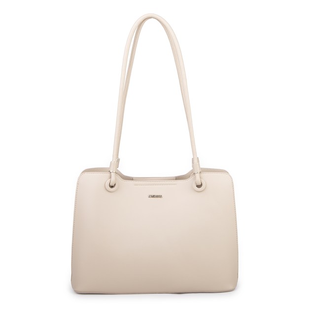 Nas Bag Kadın Sade Şık Zamansız Omuz Çantası ( 32x22 cm ) Kum