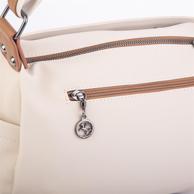 Nas Bag Kadın Salaş Çok Gözlü Çapraz Çanta Kum Taba Buzzy   ( en :30cm x boy: 20 cm )