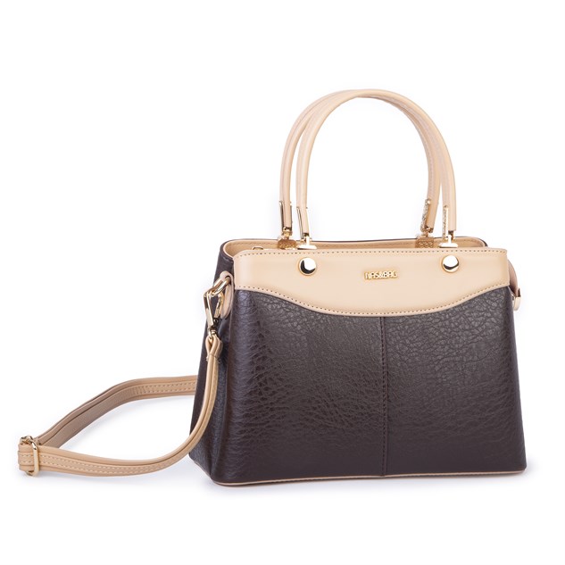 Nas Bag Kadın Şık El ve Omuz Çanta Kahve Camel  Victoria