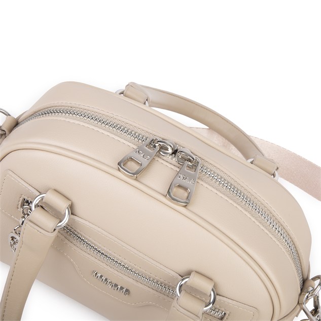 Nas Bag Kadın Şık El ve Postacı Çanta (en 22 cm , boy 16 cm ) Kum