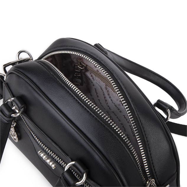 Nas Bag Kadın Şık El ve Postacı Çanta (en 22 cm , boy 16 cm ) Siyah