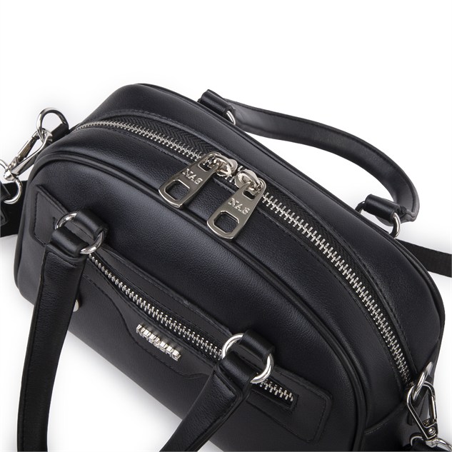 Nas Bag Kadın Şık El ve Postacı Çanta (en 22 cm , boy 16 cm ) Siyah