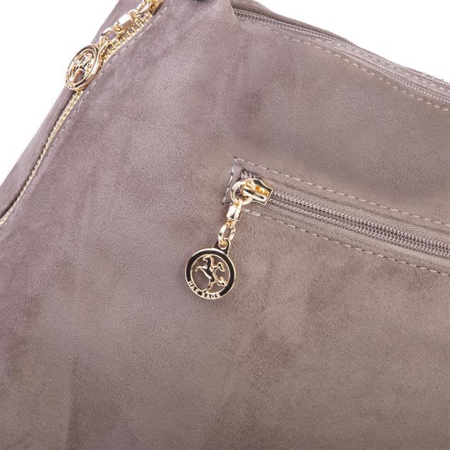 Nas Bag Kadın Şık Omuz ve Çapraz Çanta Vizon Süet