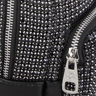 Nas Bag Kadın Sırt Çantası Black  Diamond  Siyah Taşlı Şık Mini Çanta