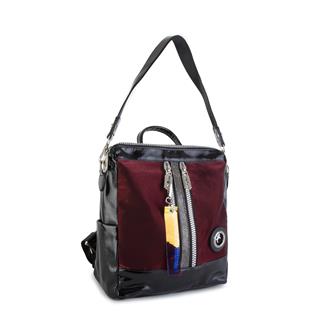 Nas Bag Kadın Sırt Çantası Bordo Simli