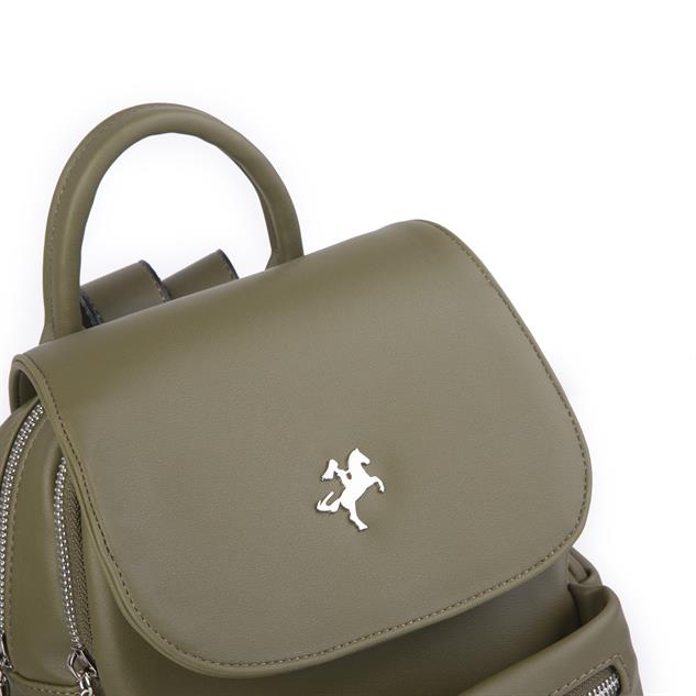 Nas Bag Kadın Sırt Çantası Çift Gözlü Spor Çanta  ( 23x26x14 cm ) Yeşil  Dona 