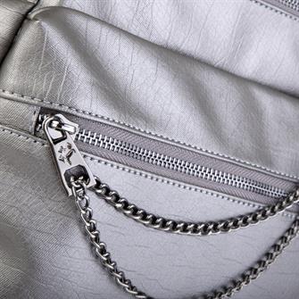 Nas Bag Kadın Sırt Çantası Gri Yıkamalı