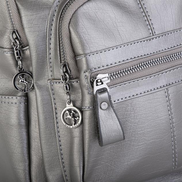 Nas Bag Kadın Sırt Çantası Gri  Yıkamalı