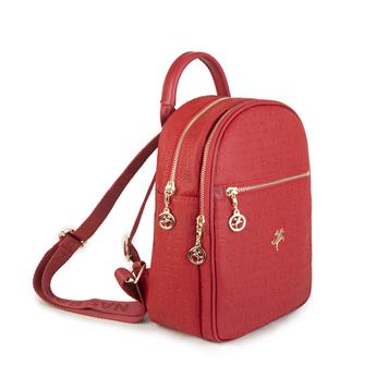 Nas Bag Kadın Sırt Çantası Kırmızı Gofraj