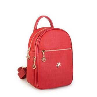 Nas Bag Kadın Sırt Çantası Kırmızı Gofraj