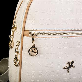Nas Bag Kadın Sırt Çantası Krem Camel Gofraj 