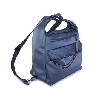 Nas Bag Kadın Sırt  Çantası Lacivert Saten