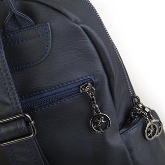 Nas Bag Kadın Sırt Çantası Lacivert Yıkamalı