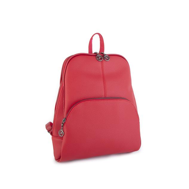 Nas Bag Kadın Sırt Çantası Orjinal Kırmızı  Natural  (Eni :28 cm, Boyu :40cm)