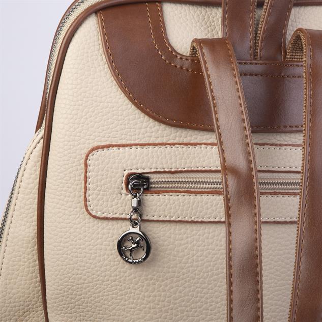 Nas Bag Kadın Sırt Çantası Orjinal Kum Taba Natural  (Eni :28 cm, Boyu :40cm)