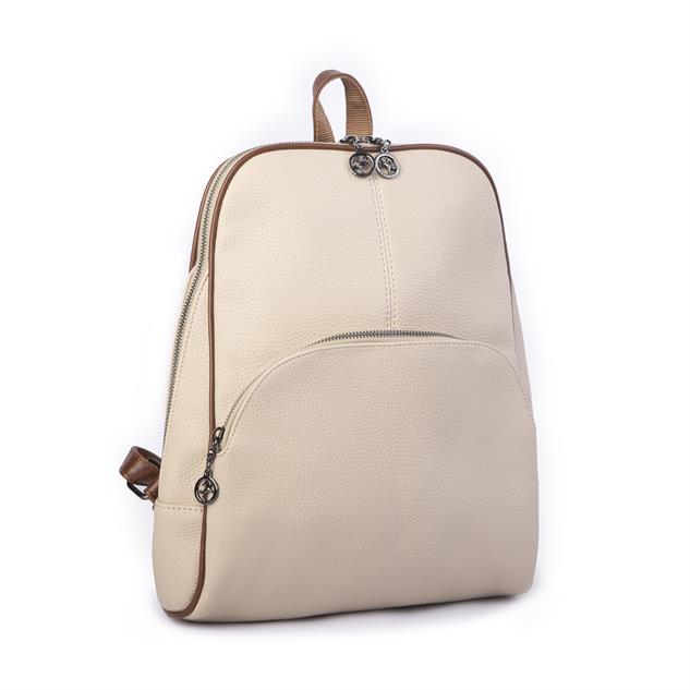 Nas Bag Kadın Sırt Çantası Orjinal Kum Taba Natural  (Eni :28 cm, Boyu :40cm)