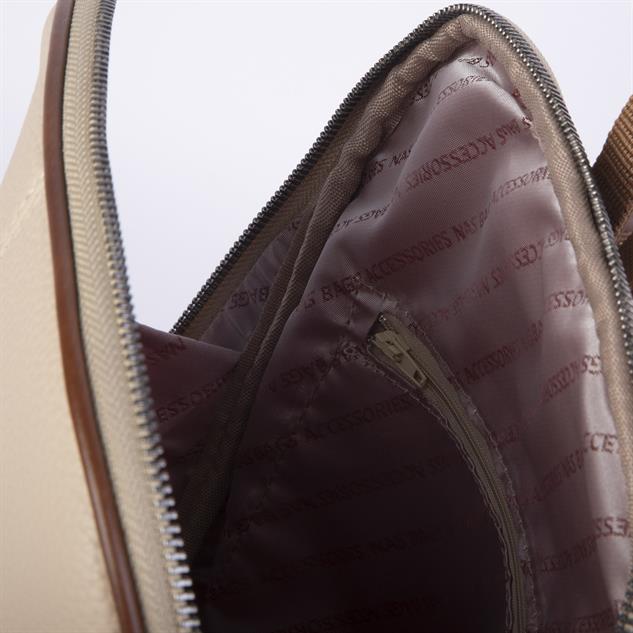 Nas Bag Kadın Sırt Çantası Orjinal Kum Taba Natural  (Eni :28 cm, Boyu :40cm)