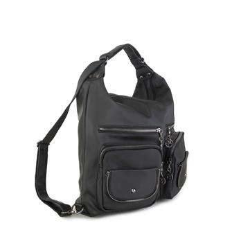 Nas Bag Kadın Sırt Çantası Siyah Saten