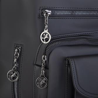 Nas Bag Kadın Sırt Çantası Siyah Saten 