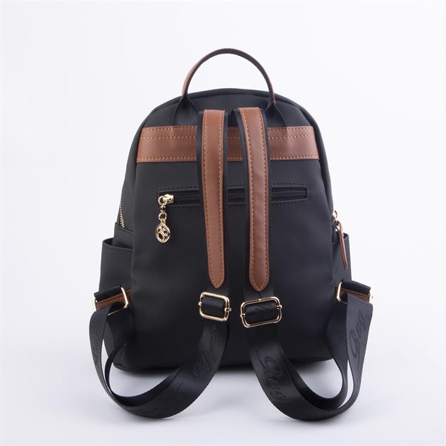 Nas Bag Kadın Sırt Çantası Siyah Taba Karaca  (en:28 ; boy:30cm)